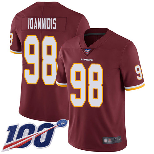 Washington Redskins Limited Burgundy Red Youth Matt Ioannidis Home Jersey NFL Football #98 100th->youth nfl jersey->Youth Jersey